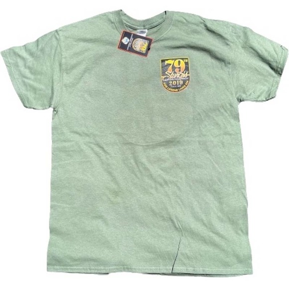 SALE!!⏱ Sturgis Motorcycle Rally T-Shirt - Army Green 2019 NWT - L - Picture 3 of 4